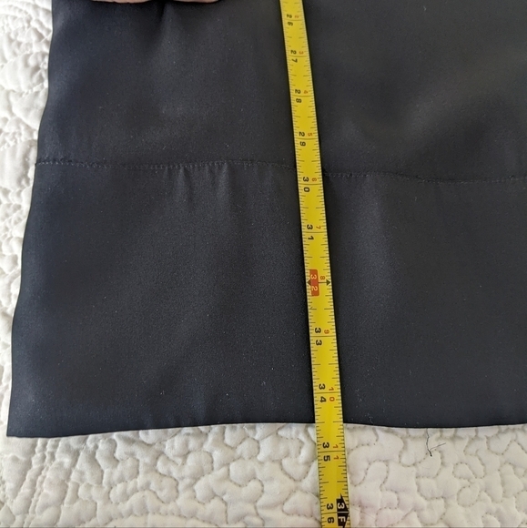 SILK Flutter Sleeve Low Back Black Midi Dress Keyhole S - Picture 15 of 15